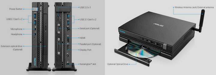 Asus Pro E520 Ultra-Slim Mini Desktop PC (E520-B123Z)