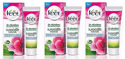 Veet ครีมขจัดขน เนเชอรัล คามิลเลีย ซีด ออยล์ 25 ก.