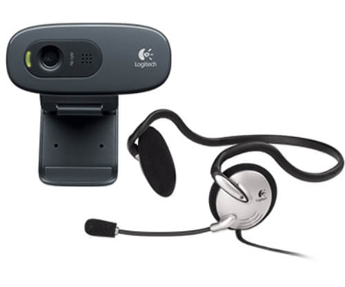 Logitech HD Webcam C270h + Stereo Headset - FE
