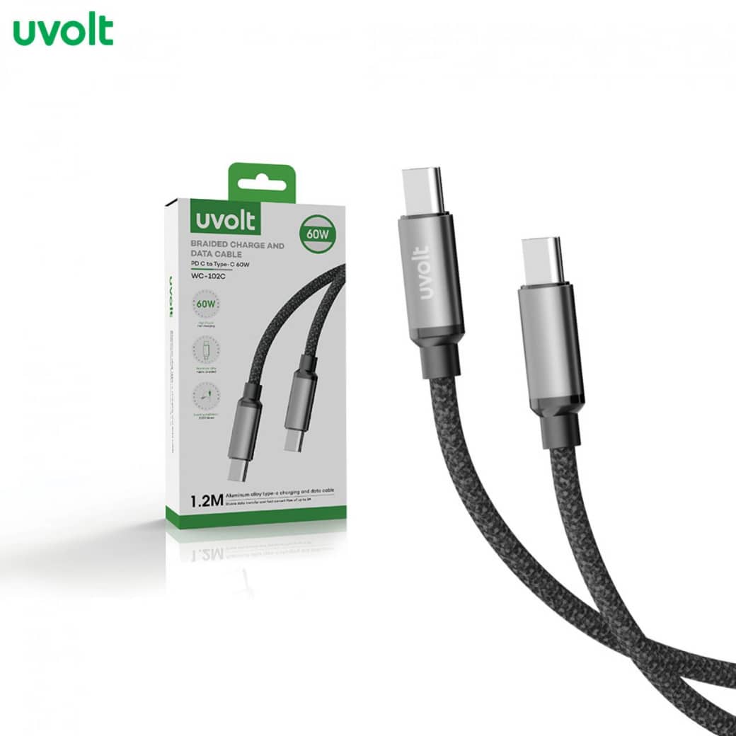 Uvolt WC-102C สายชาร์จ USB-C to C 3A/30W: สายชาร์จคุณภาพสูง ใช้งานได้ยาวนาน