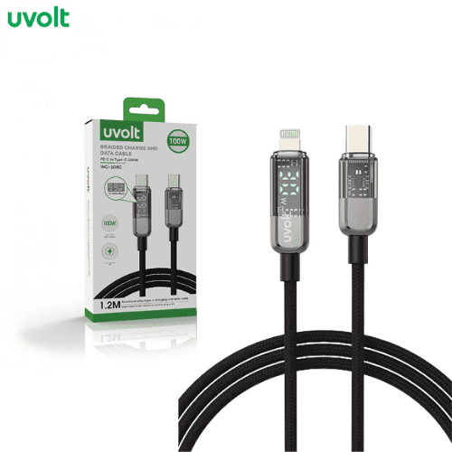 Uvolt WC-108C: สายชาร์จ USB-C to Lightning พร้อมจอแสดงผลดิจิตอล 1.2 เมตร - รีวิวสายชาร์จคุณภาพดี