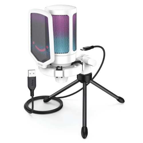 FIFINE Ampligame A6V USB Mic: ไมโครโฟน RGB พร้อมขาตั้ง ไมค์เกมมิ่ง ไมค์สตรีมมิ่ง เสียงคมชัด ครบครันทุกการใช้งาน
