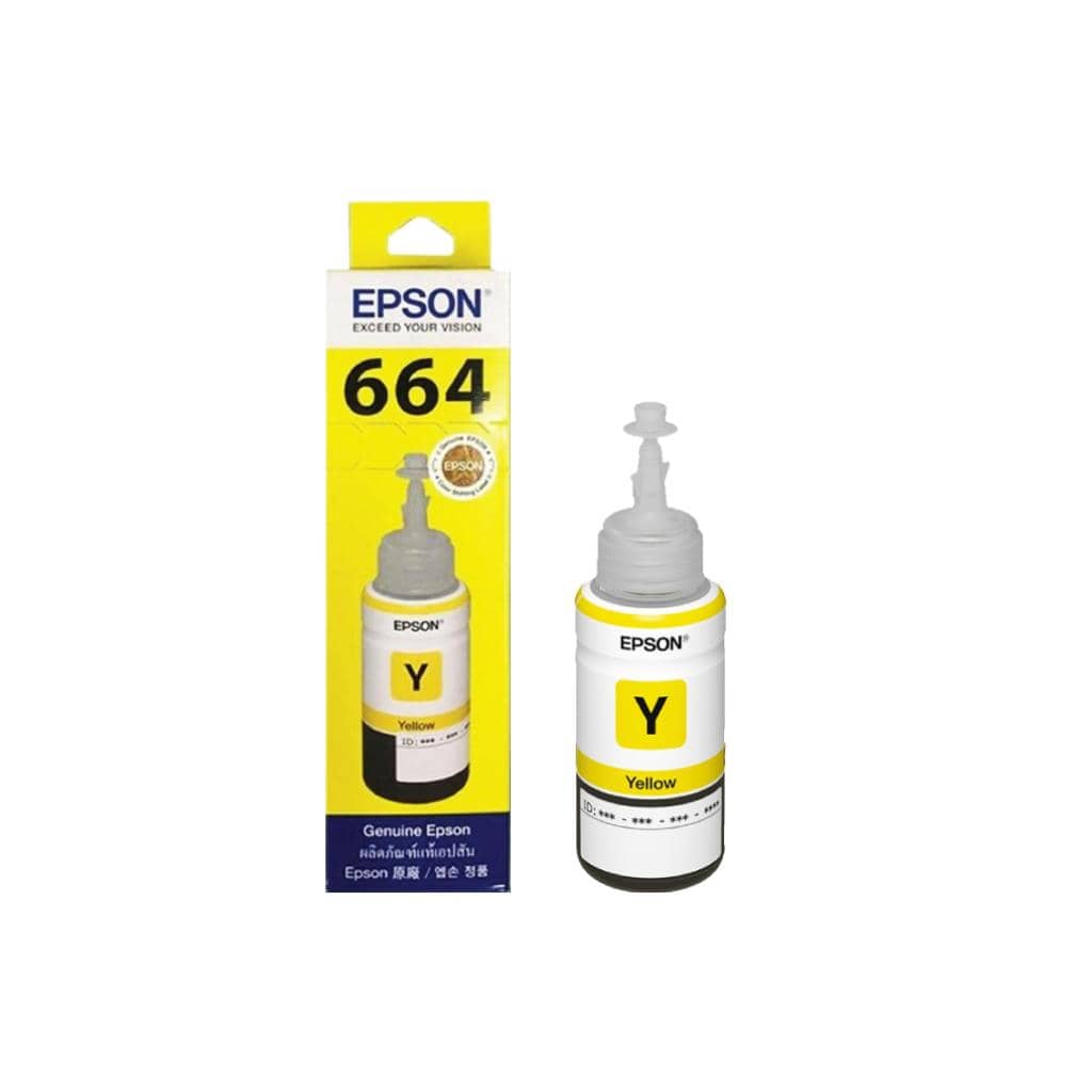 รีวิวและเจาะลึก: หมึกแท้ EPSON INK BOTTLE T664400 สีเหลือง (L100/L200) เพื่องานพิมพ์คมชัด สดใส
