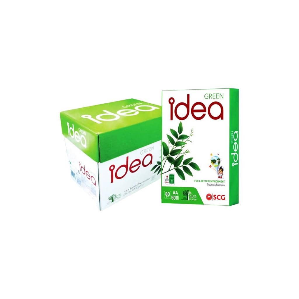 IDEA GREEN A4 80 แกรม: สุดยอดกระดาษถ่ายเอกสารรักษ์โลก พร้อมคุณภาพเหนือระดับสำหรับทุกการใช้งาน