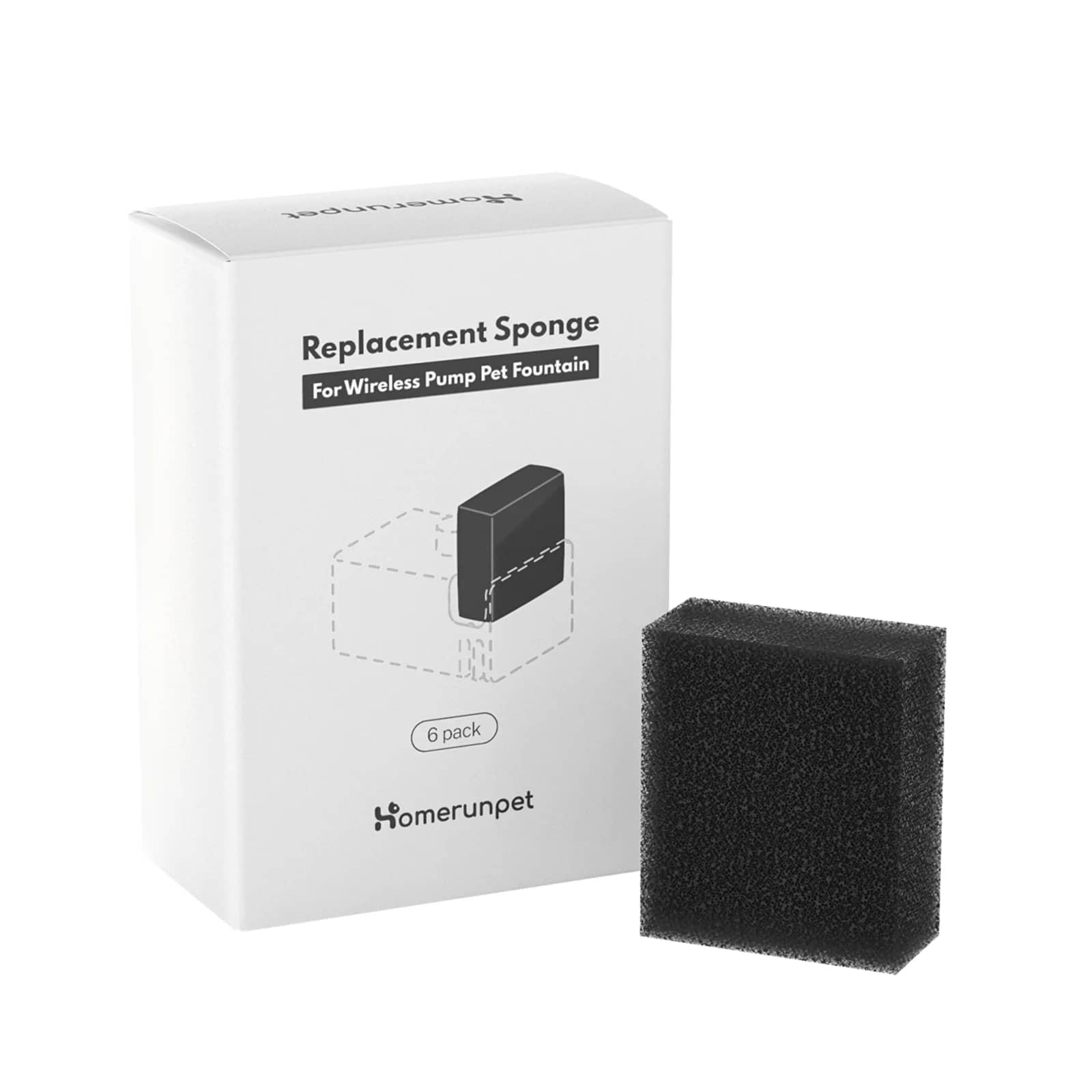 ฟองน้ำกรองปั๊มน้ำพุสัตว์เลี้ยง WF20/BF10 (6 แพ็ค) - คู่มือเลือกและใช้งาน