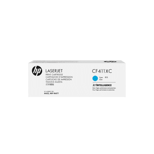 โทนเนอร์ HP 410X Cyan:  เลือกใช้สำหรับเครื่องพิมพ์ HP LJ Color M452/M477