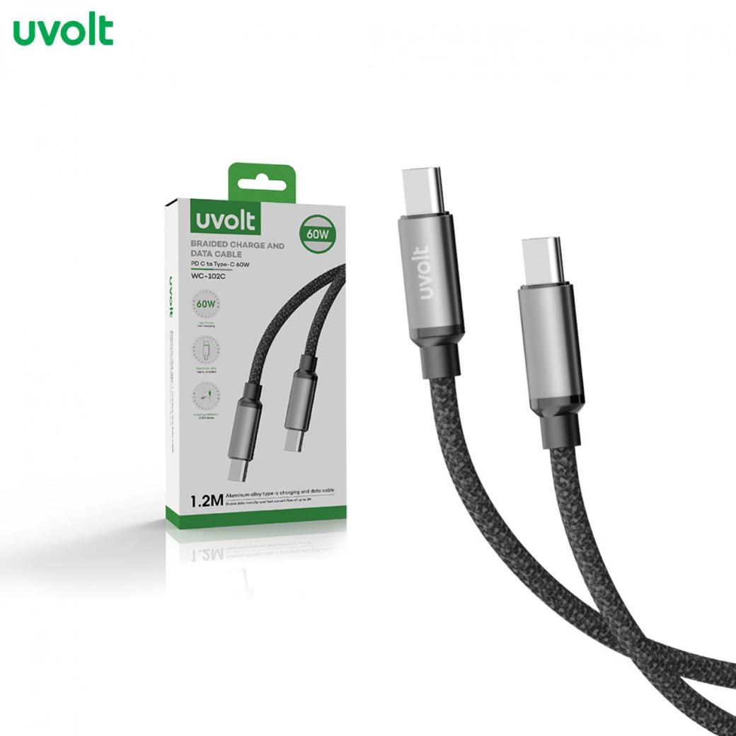 Uvolt WC-102C สายชาร์จ USB-C to C 3A/30W: สายชาร์จคุณภาพสูง ใช้งานได้ยาวนาน