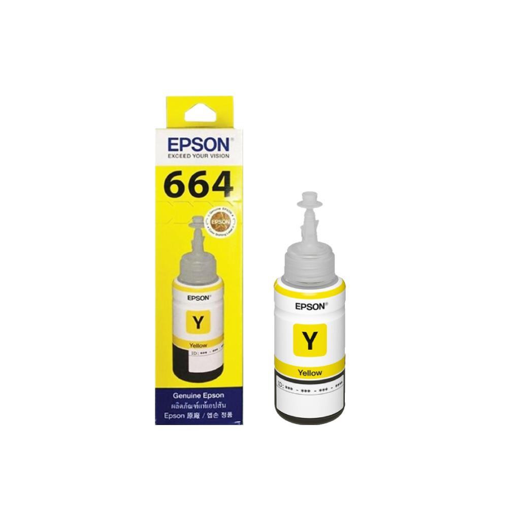 รีวิวและเจาะลึก: หมึกแท้ EPSON INK BOTTLE T664400 สีเหลือง (L100/L200) เพื่องานพิมพ์คมชัด สดใส