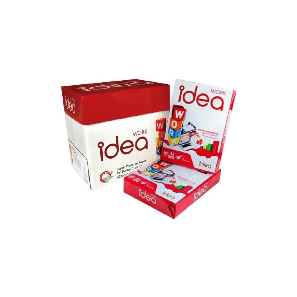 IDEA WORK กระดาษถ่ายเอกสาร A4 80 แกรม (1 รีม) คุ้มค่า คุณภาพดี สำหรับงานพิมพ์ทุกประเภท
