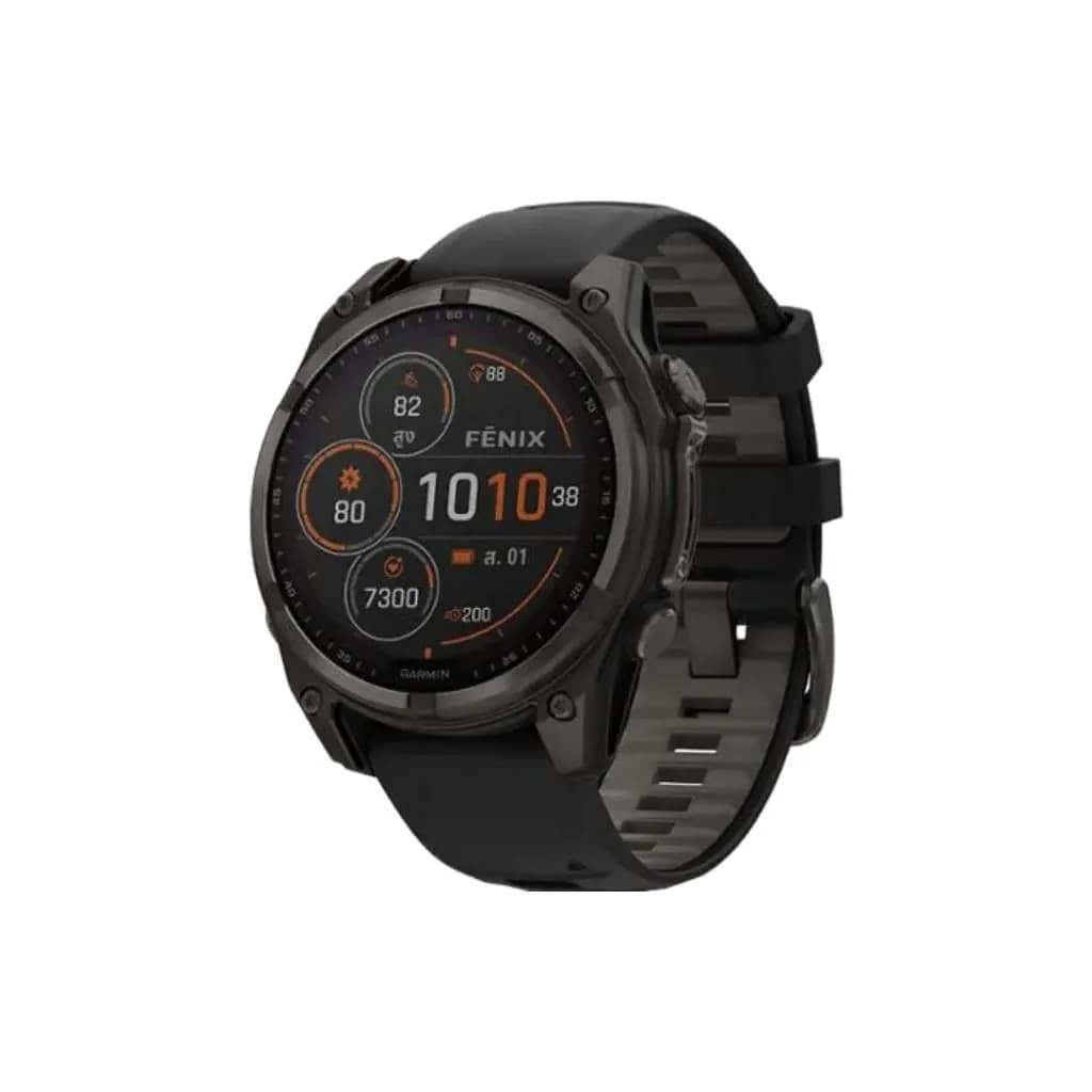 GARMIN fenix 8 47mm, Saph Solar, CrbnGry Ti/Blk,BlkSportBnd, SEA