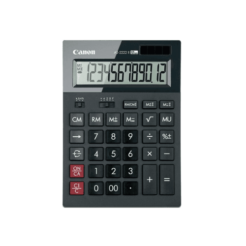 รีวิว Canon AS-2222 II (BLACK): เครื่องคิดเลขตั้งโต๊ะ 12 หลัก สำหรับมืออาชีพและสำนักงาน