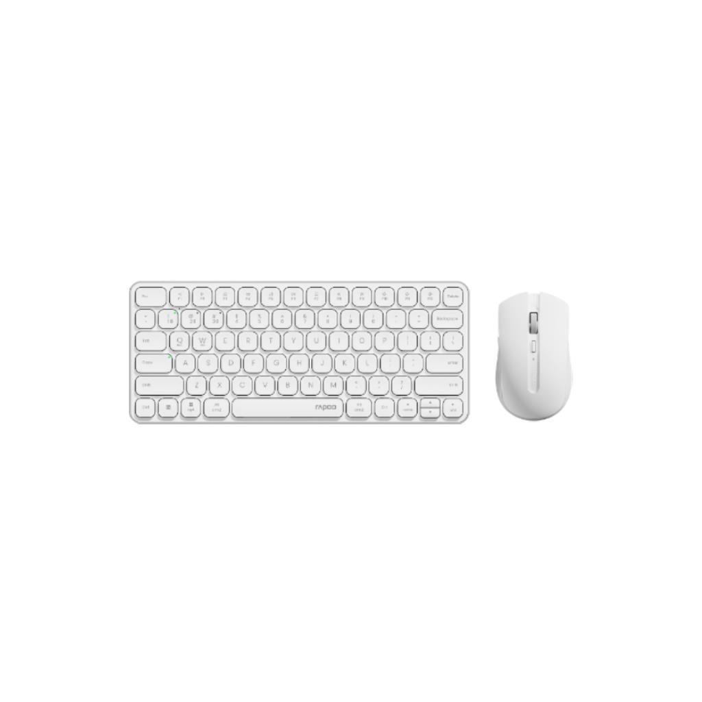 รีวิว Rapoo 9050S Multi-mode Wireless Keyboard & Mouse สีขาว (9050S.TH.WHITE) เชื่อมต่อได้ทุกอุปกรณ์