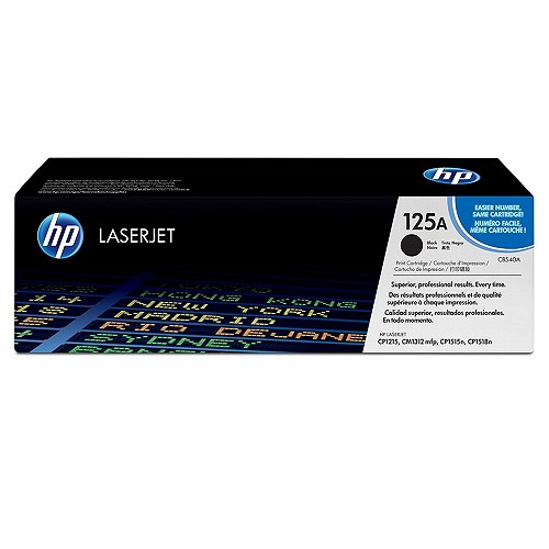 HP 125A Black Original LaserJet Toner Cartridge (CB540A)