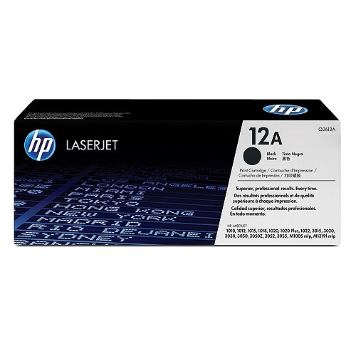 HP 12A Black Original LaserJet Toner Cartridge (Q2612A)