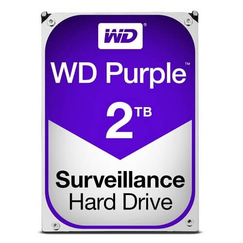 WD Purple 2TB Surveillance HDD SATA-III 5400RPM 3.5-inch Internal Hard Drive (WD20PURZ)