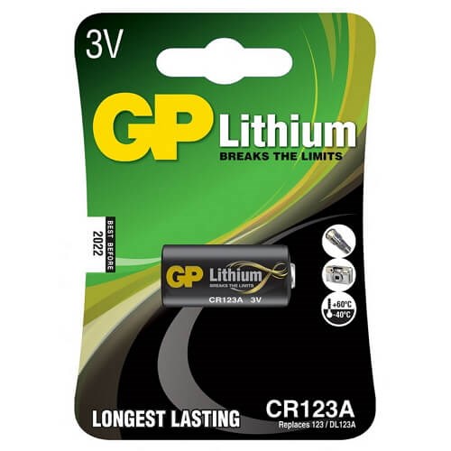 GP ถ่านลิเที่ยมกำลังไฟสูง (GPB-CR123A-2U1)