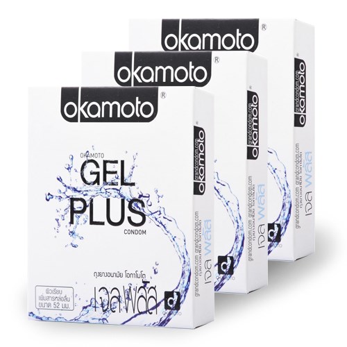 Okamoto ถุงยางอนามัย Gel Plus (3boxs)