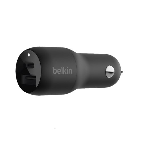 Belkin หัวชาร์จในรถยนต์ BOOST CHARGE USB-C + USB-A Car Charger 37W PPS (25W +12W) (CCB004btBK)