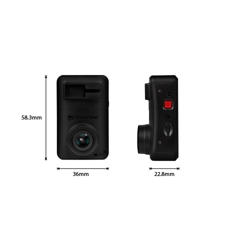 Transcend Dashcam DrivePro 250 Car Video Recorder Dash Cam Full HD 64GB  MicroSD