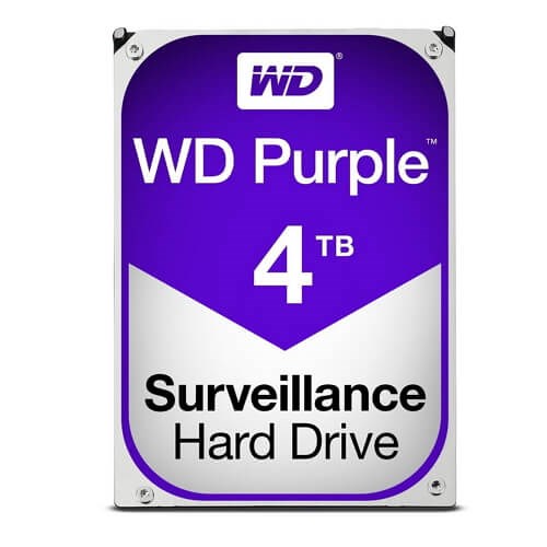 WD Purple 4TB Surveillance HDD SATA-III 5400RPM 3.5-inch Internal Hard Drive (WD40PURZ)