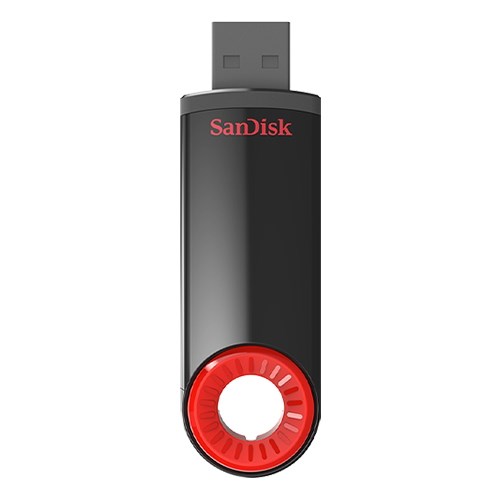 SanDisk USB Drive Cruzer Dial 64GB USB 2.0 Black (SDCZ57-064G-B35)