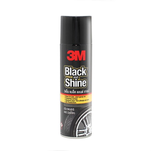3M โฟมทำความสะอาดและเคลือบเงายางรถยนต์ ขนาด 440 m.