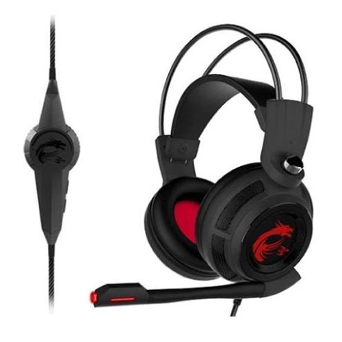 MSI Gaming Headset DS502 Virtual 7.1 Surround Sound (หูฟังเกมส์มิ่ง)(BLACK)