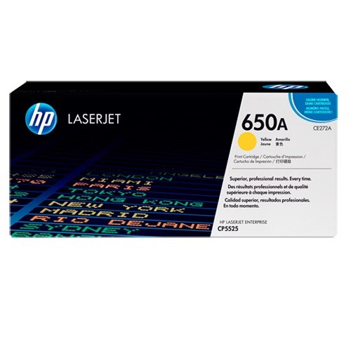 HP CE272A ตลับหมึกพิมพ์ สี Yellow (HPQ-CE272A)