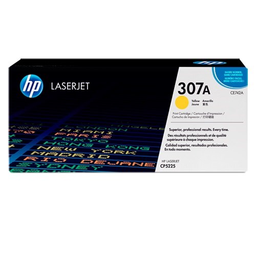 HP CE742A ตลับหมึกพิมพ์ สี Yellow (HPQ-CE742A)