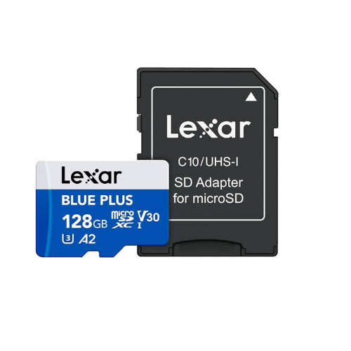 Lexar BLUE PLUS microSDXC, UHS-I, U3, V30, A2,128GB LXR-LMSBLPL128G