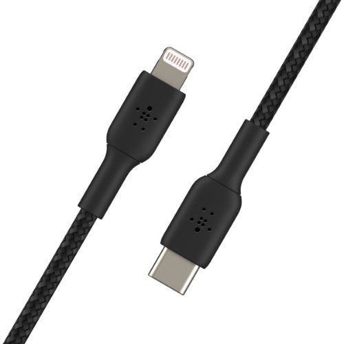 Belkin BOOST CHARGE Braided Lightning to USB-C Sync and Charge Up to 30W Cable 1 Meter สายชาร์จและถ่ายโอนข้อมูลแบบถัก (CAA004bt1M)