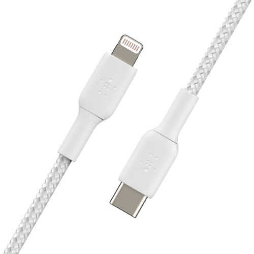 Belkin BOOST CHARGE Braided Lightning to USB-C Sync and Charge Up to 30W Cable 1 Meter สายชาร์จและถ่ายโอนข้อมูลแบบถัก (CAA004bt1M)