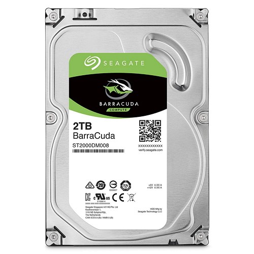 Seagate Barracuda 2TB HDD SATA-lll 3.5-inch Internal Hard Drive (ST2000DM008)
