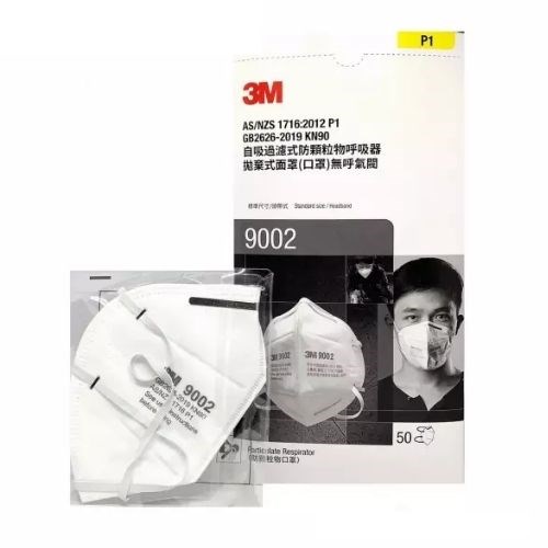 3M หน้ากากกันฝุ่น PM2.5 รุ่น 9002 P1 แบบสายคาดศีรษะ (50 ชิ้น|กล่อง)