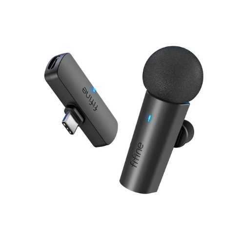 MICROPHONE (ไมโครโฟน) FIFINE M6 USB-C Wireless Lapel Mic BK