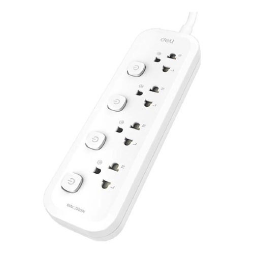 PLUG DELI T471 4Sockets 3m Switch 
