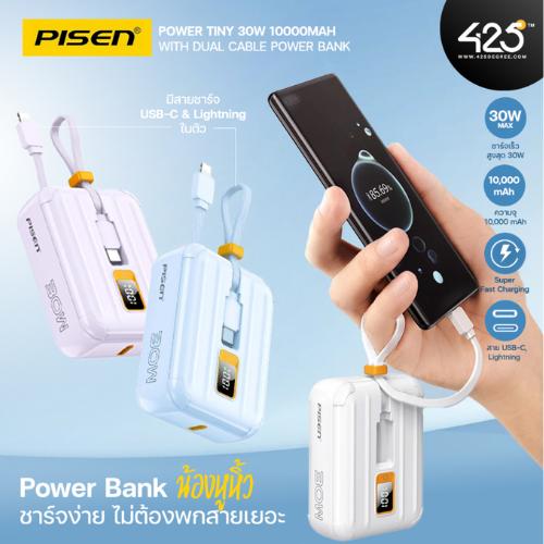 PISEN Q22.5W Mini PWB W/cables 10KmAh