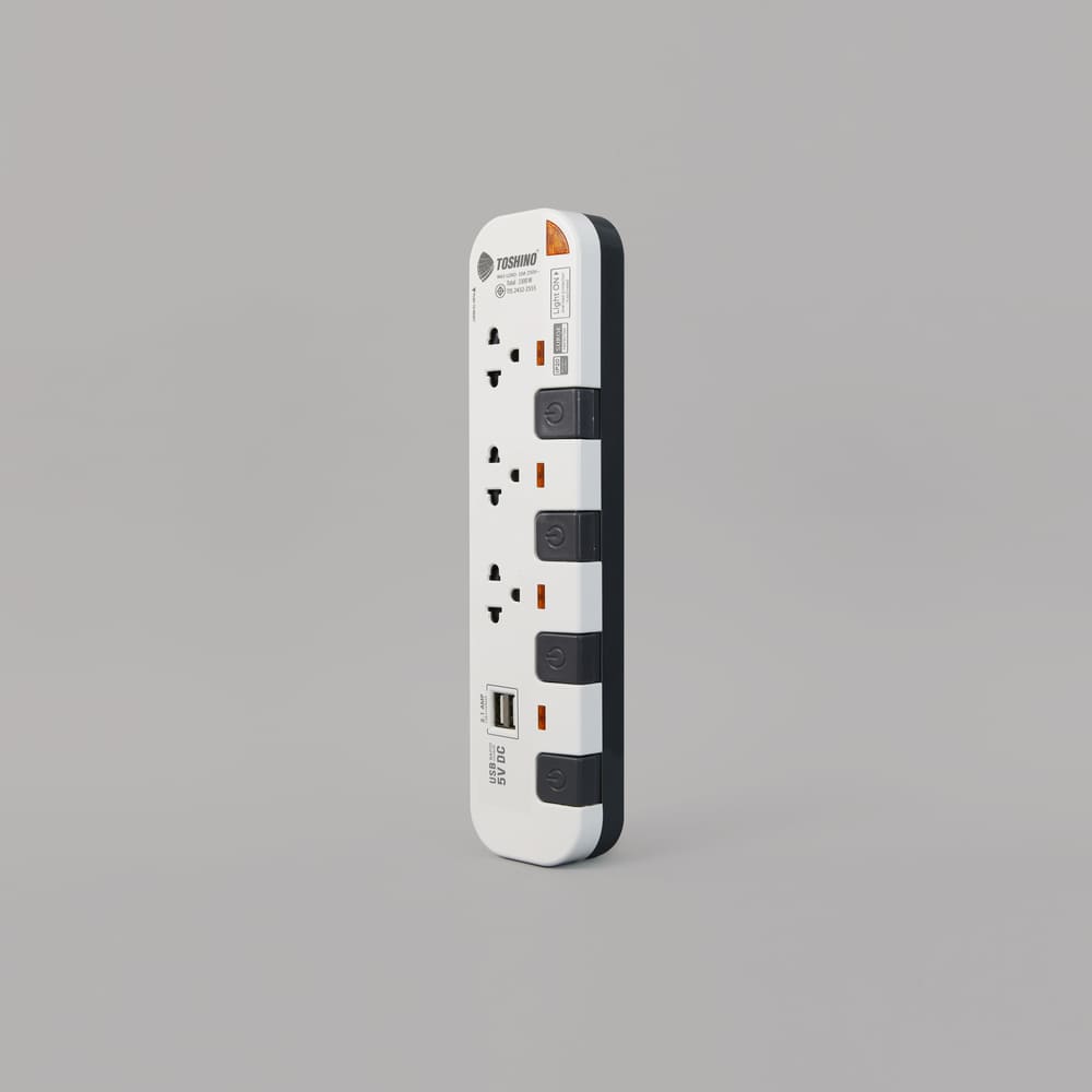 รางปลั๊กไฟ 3 ช่อง 4 สวิตช์ USB 2 ช่อง P3375USB (WG): เลือกใช้งานปลอดภัยและสะดวกสบาย detail image