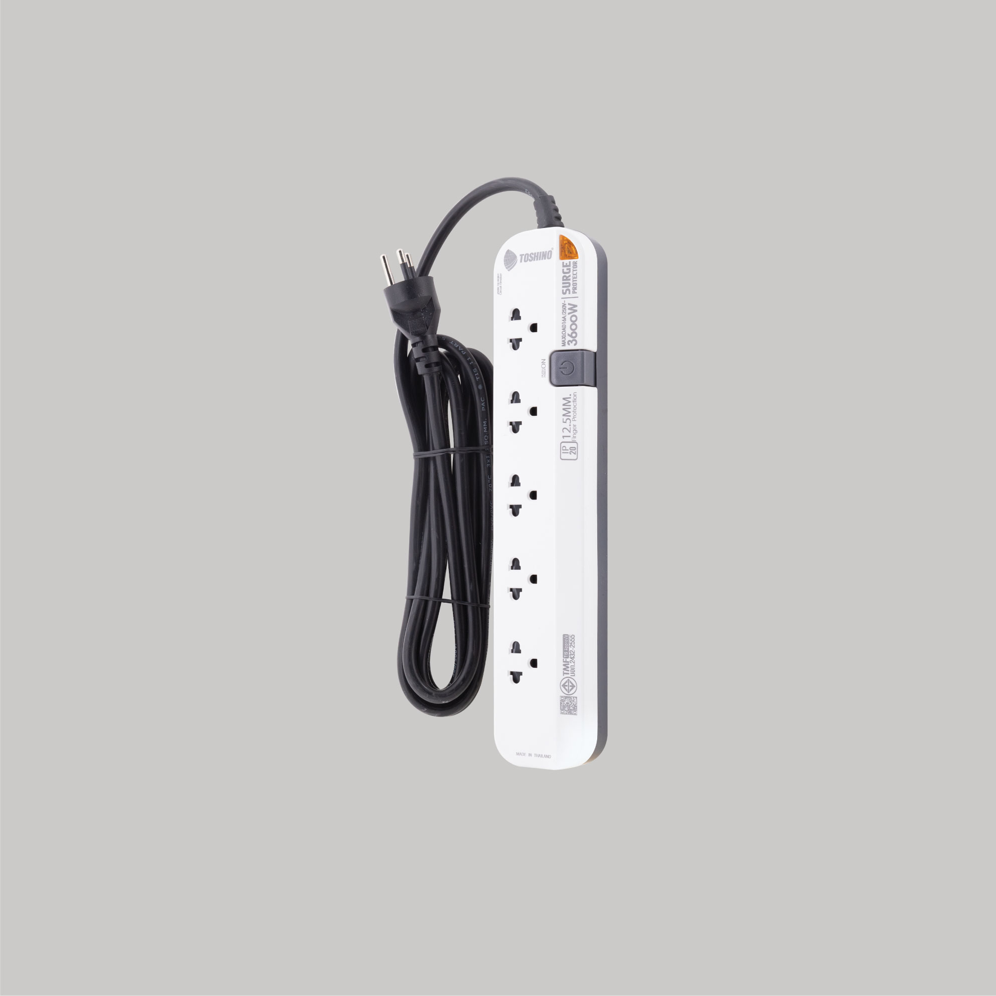 รางปลั๊กไฟ 5 ช่อง 1 สวิตซ์ 16A/3600W รุ่น P5315: เลือกใช้ปลอดภัย ปลั๊กเสียบสบาย detail image