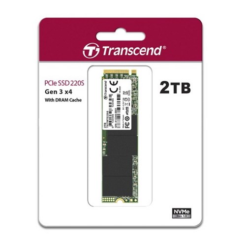 Transcend PCIe NVMe M.2 SSD 2TB (เอสเอสดี) (TS2TMTE220S)