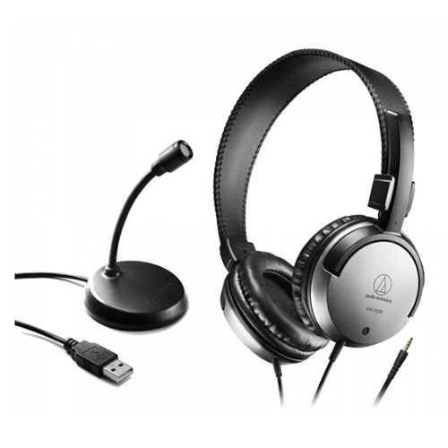 Audio Technica ชุดไมโครโฟนและหูฟัง (ATGM1-USB+ ATH-250M)