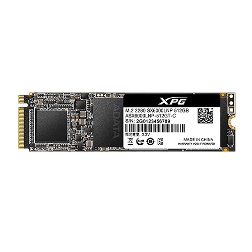 Adata SSD (เอสเอสดี) XPG SX6000 acLite 512GB PCIe Gen3x4 M.2 R1800|W1200MB|s (X6000LNP512GTC)