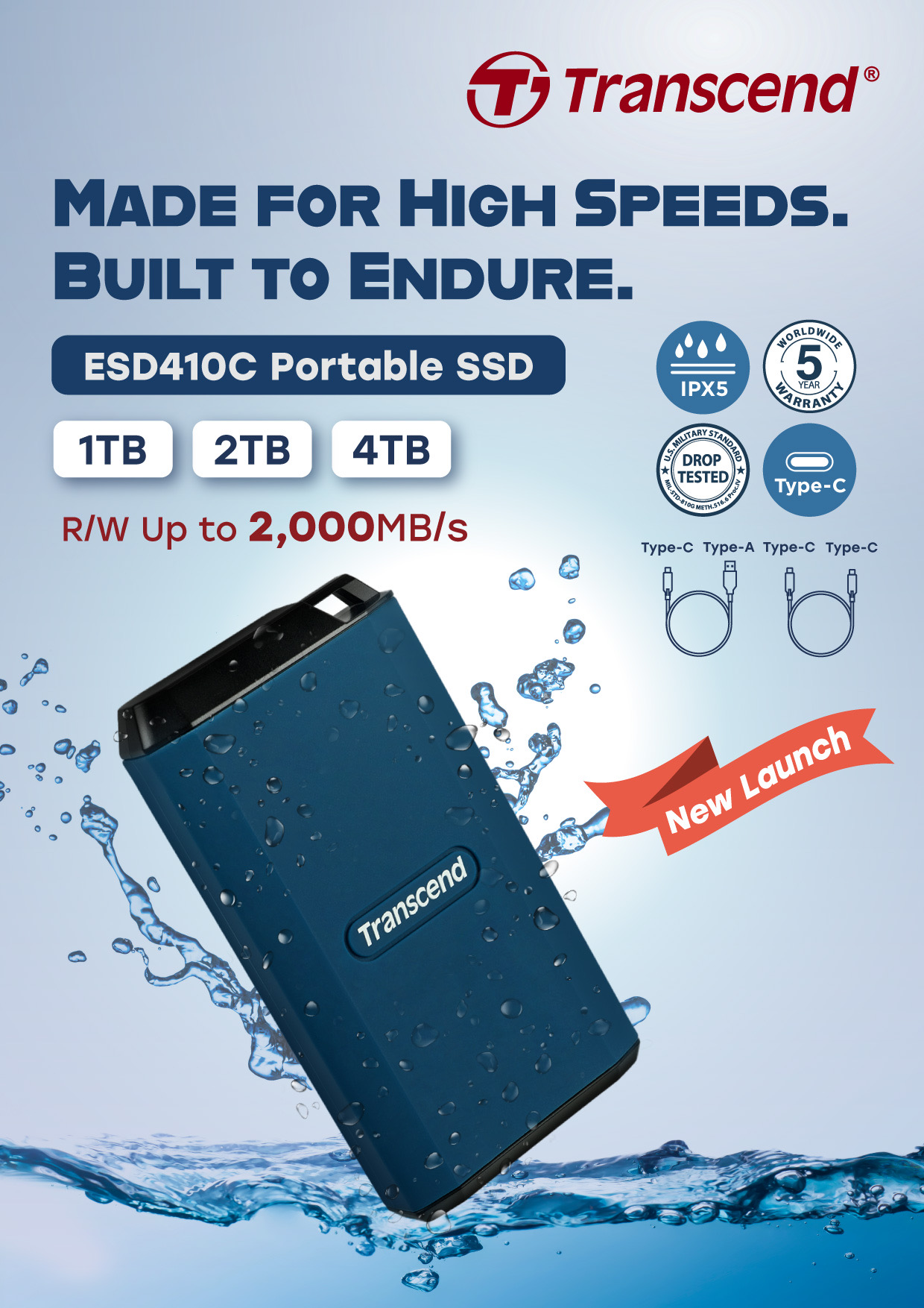 ESD410c portable SSD 2TB