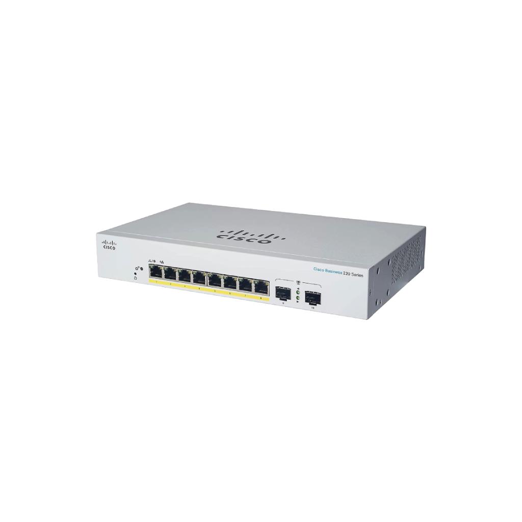 CBS220 Smart 8-port GE, Full PoE, Ext PS, 2x1G SFP