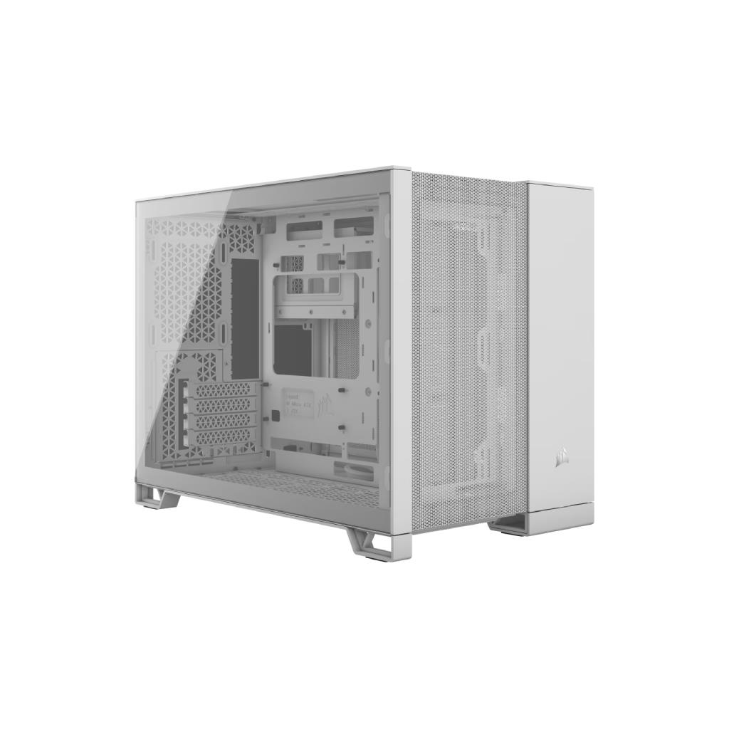 2500D Airflow Tempered Glass Mid-Tower Case, White (CC-90112