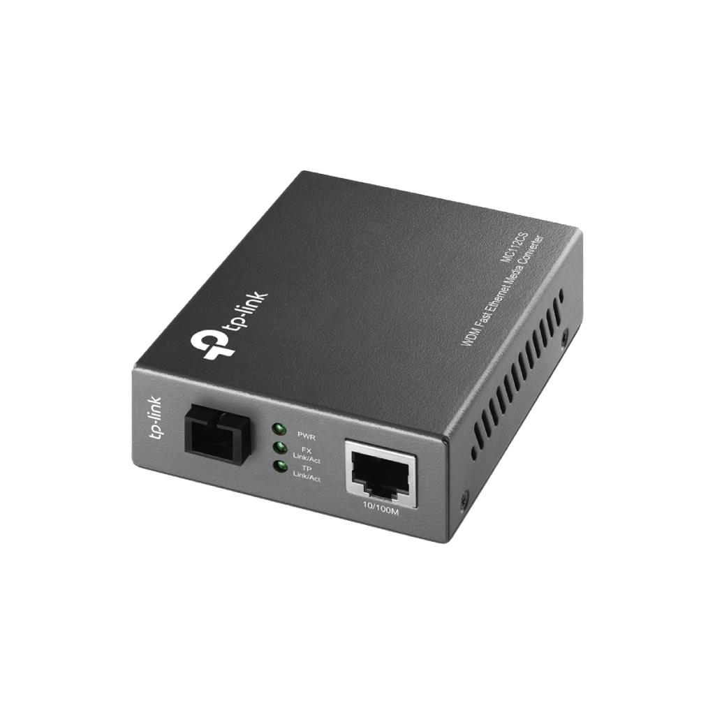 MC112CS: มีเดียคอนเวอร์เตอร์ 10/100Mbps RJ45 ถึง ไฟเบอร์ SC ซิงเกิลโหมด ขยายสัญญาณได้ไกล 20 กม.