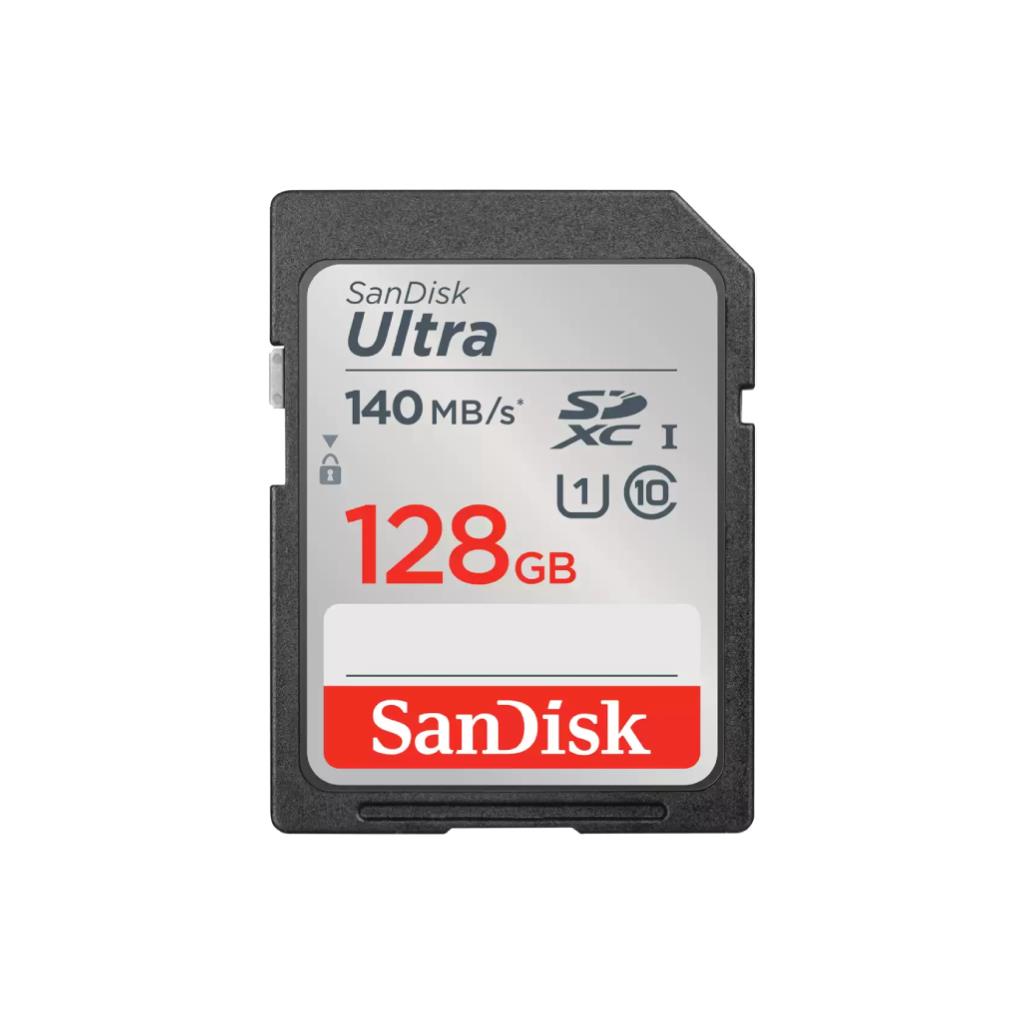 SanDisk Ultra SDXC 128GB: เมมโมรี่การ์ดประสิทธิภาพดีเยี่ยมสำหรับกล้องถ่ายภาพ วิดีโอ Full HD (140MB/s, C10, UHS-I)