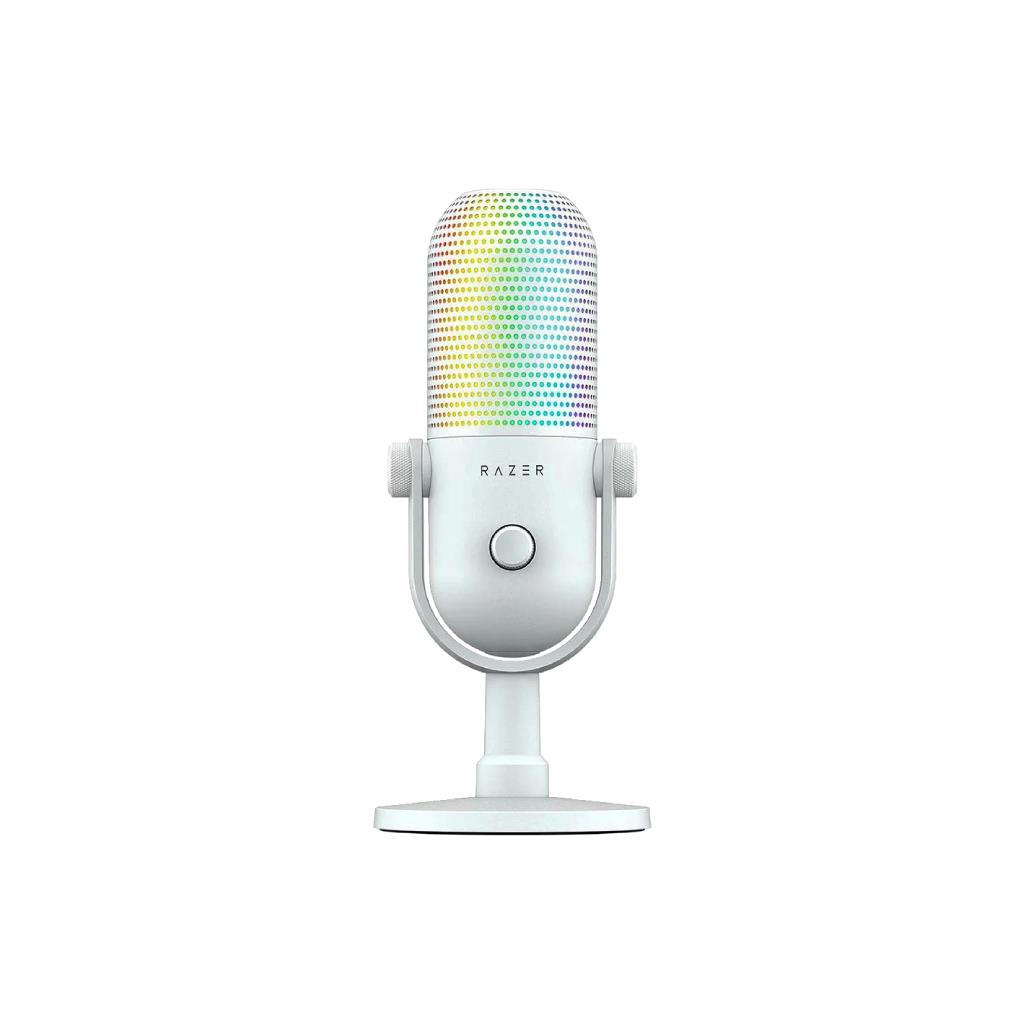 Razer Seiren V3 Chroma WHITE - RGB USB Microphone with Tap-t