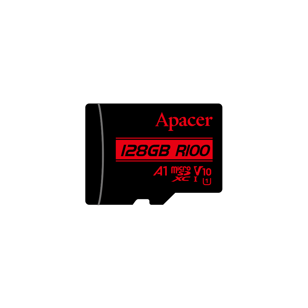 APACER microSDHC UHS-I U1 Class10 V10 A1 R100 128GB w/ 1 Adapter