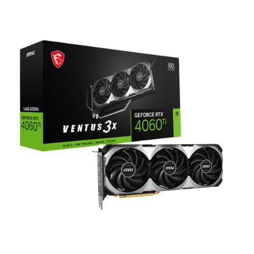 GeForce RTX 4060 TI VENTUS 3X 16G OC-MSI (การ์ดจอ Nvidia RTX)